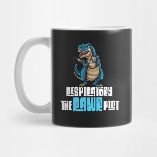 Funny Respiratory Therapist T-Rex Dinosaur Mug